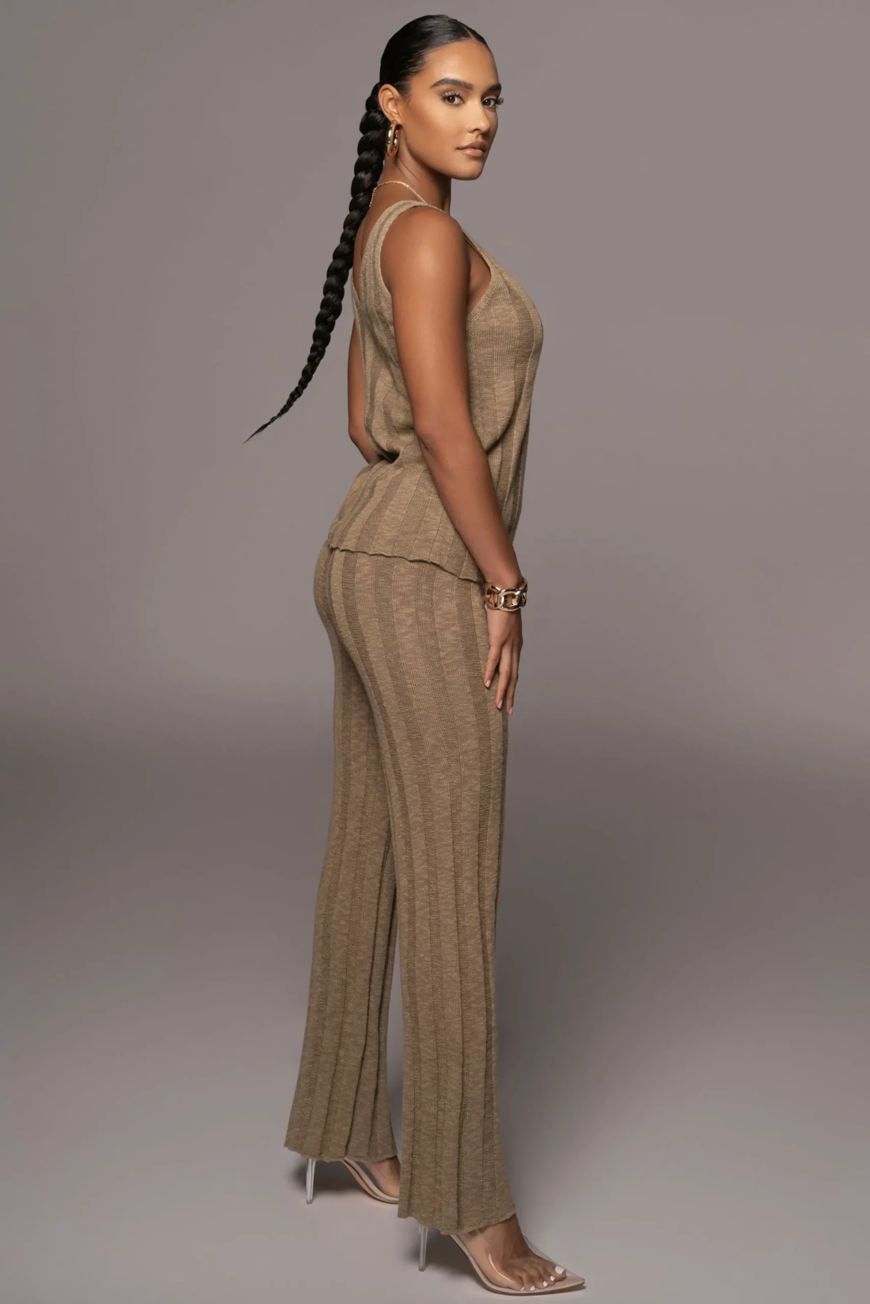 JLUXLABEL Olive West Bound Sweater Set
