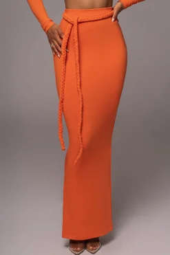 JLUXLABEL Orange City Love Two-Piece Skirt Set