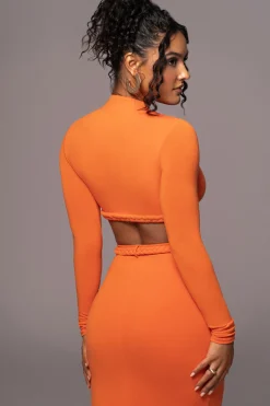 JLUXLABEL Orange City Love Two-Piece Skirt Set