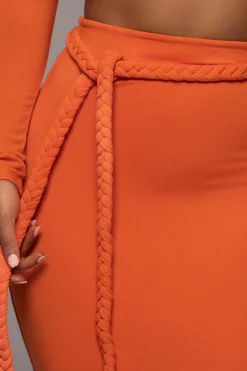 JLUXLABEL Orange City Love Two-Piece Skirt Set