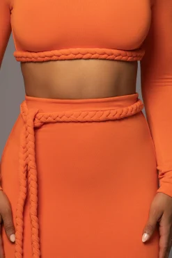 JLUXLABEL Orange City Love Two-Piece Skirt Set