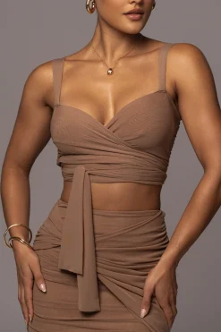 JLUXLABEL Pecan Extend Your Stay Skirt Set
