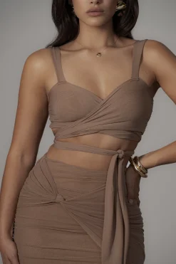 JLUXLABEL Pecan Extend Your Stay Skirt Set