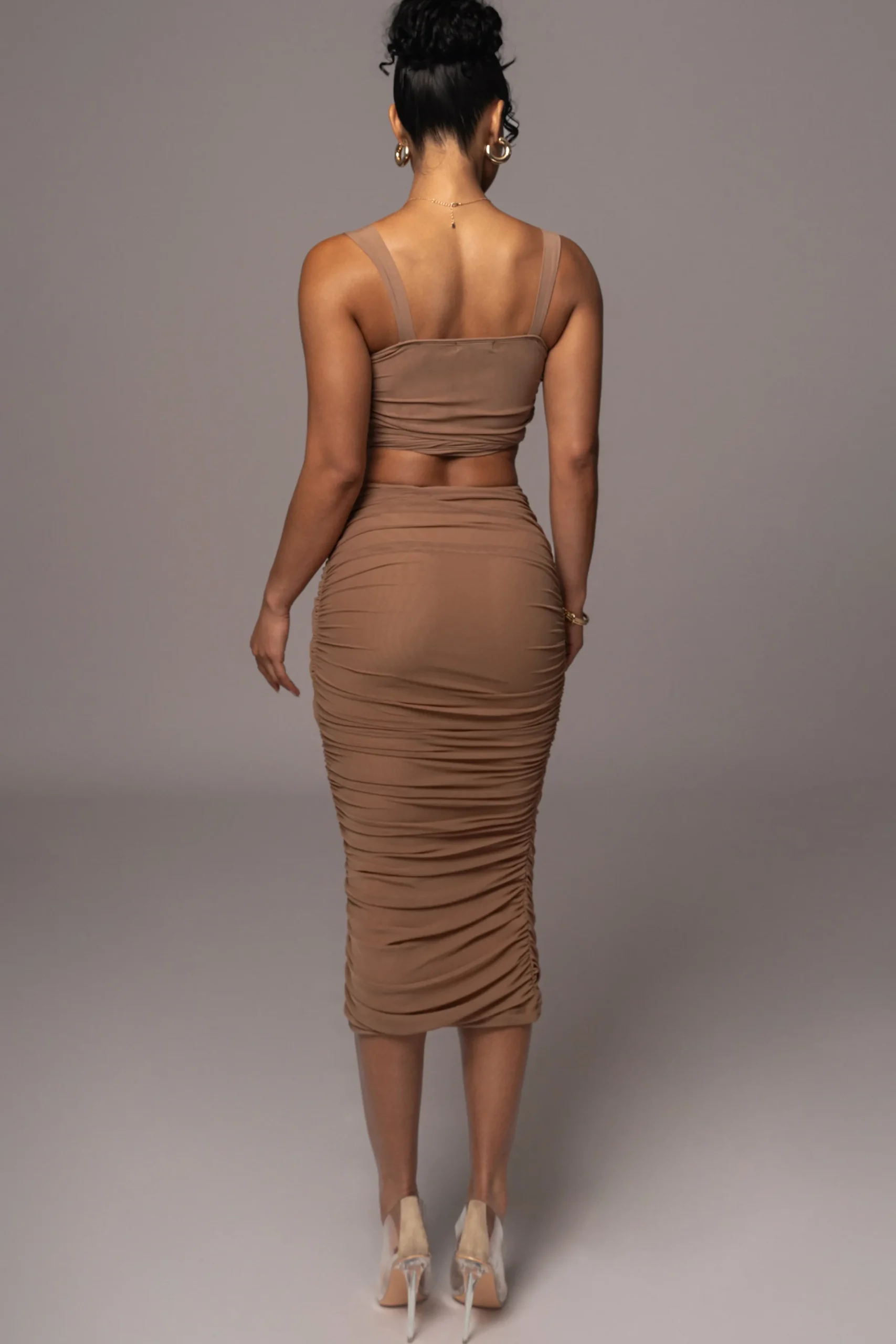JLUXLABEL Pecan Extend Your Stay Skirt Set