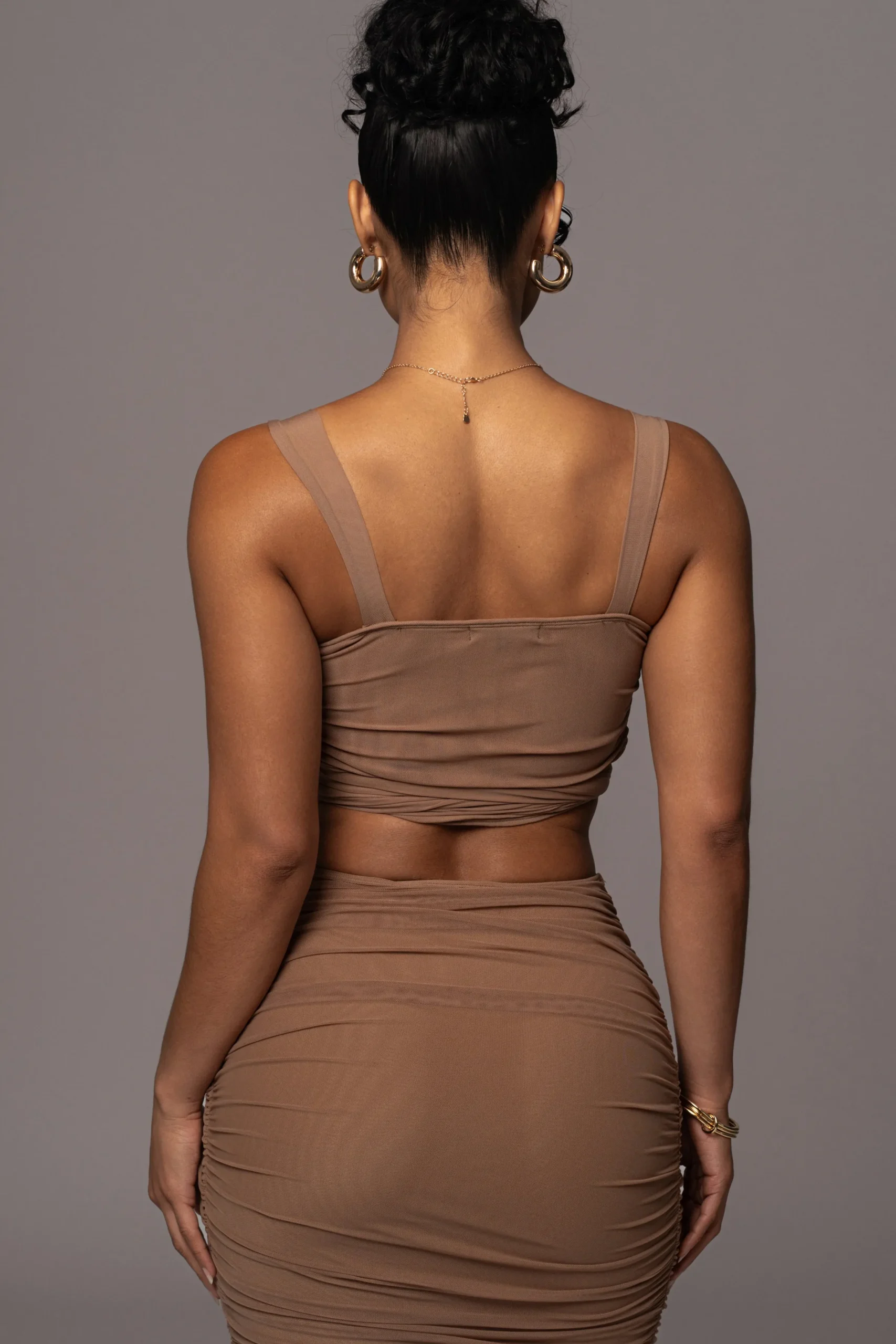 JLUXLABEL Pecan Extend Your Stay Skirt Set