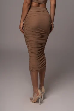 JLUXLABEL Pecan Extend Your Stay Skirt Set