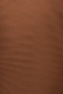 JLUXLABEL Pecan Mesh Essentials Tank Bodysuit Undergarment