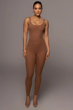 JLUXLABEL Pecan Mesh Essentials Tank Bodysuit Undergarment