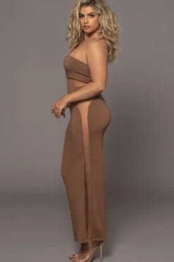 JLUXLABEL Pecan Unpredictable Midi Dress