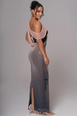 JLUXLABEL Pink Dusk Celestina Draped Maxi Dress