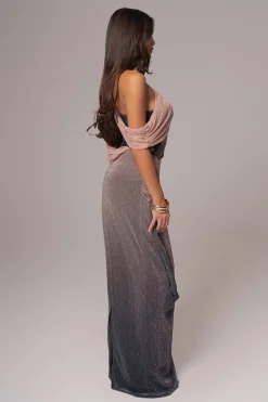 JLUXLABEL Pink Dusk Celestina Draped Maxi Dress