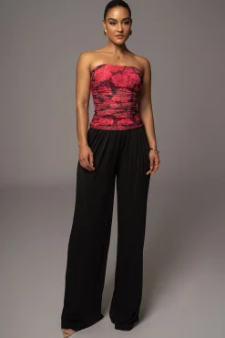 JLUXLABEL Pink Floral The Riviera Mesh Corset