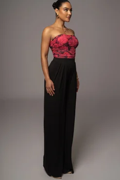 JLUXLABEL Pink Floral The Riviera Mesh Corset
