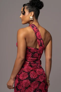 JLUXLABEL Pink Floral Villa Rosa Maxi Dress