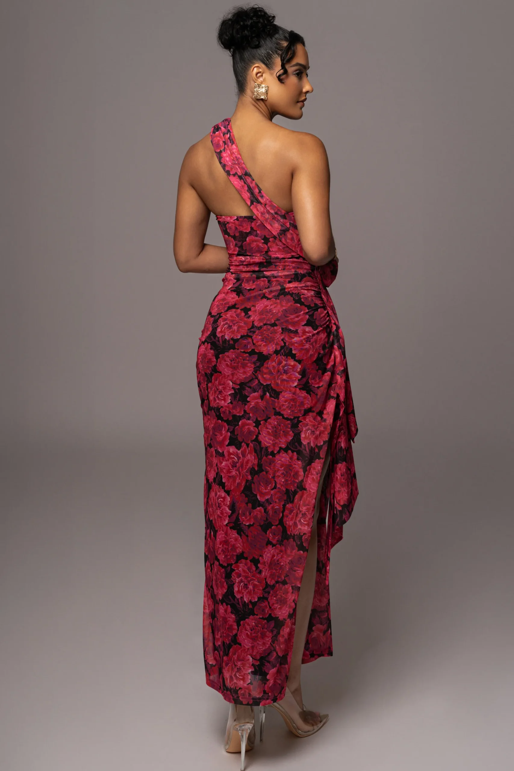 JLUXLABEL Pink Floral Villa Rosa Maxi Dress