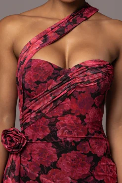 JLUXLABEL Pink Floral Villa Rosa Maxi Dress