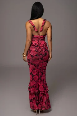 JLUXLABEL Pink  La Costa Ruffle Maxi Dress