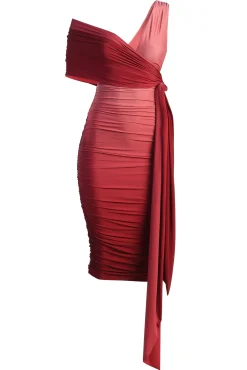 JLUXLABEL Pink Ombré Edge Of Romance Midi Dress