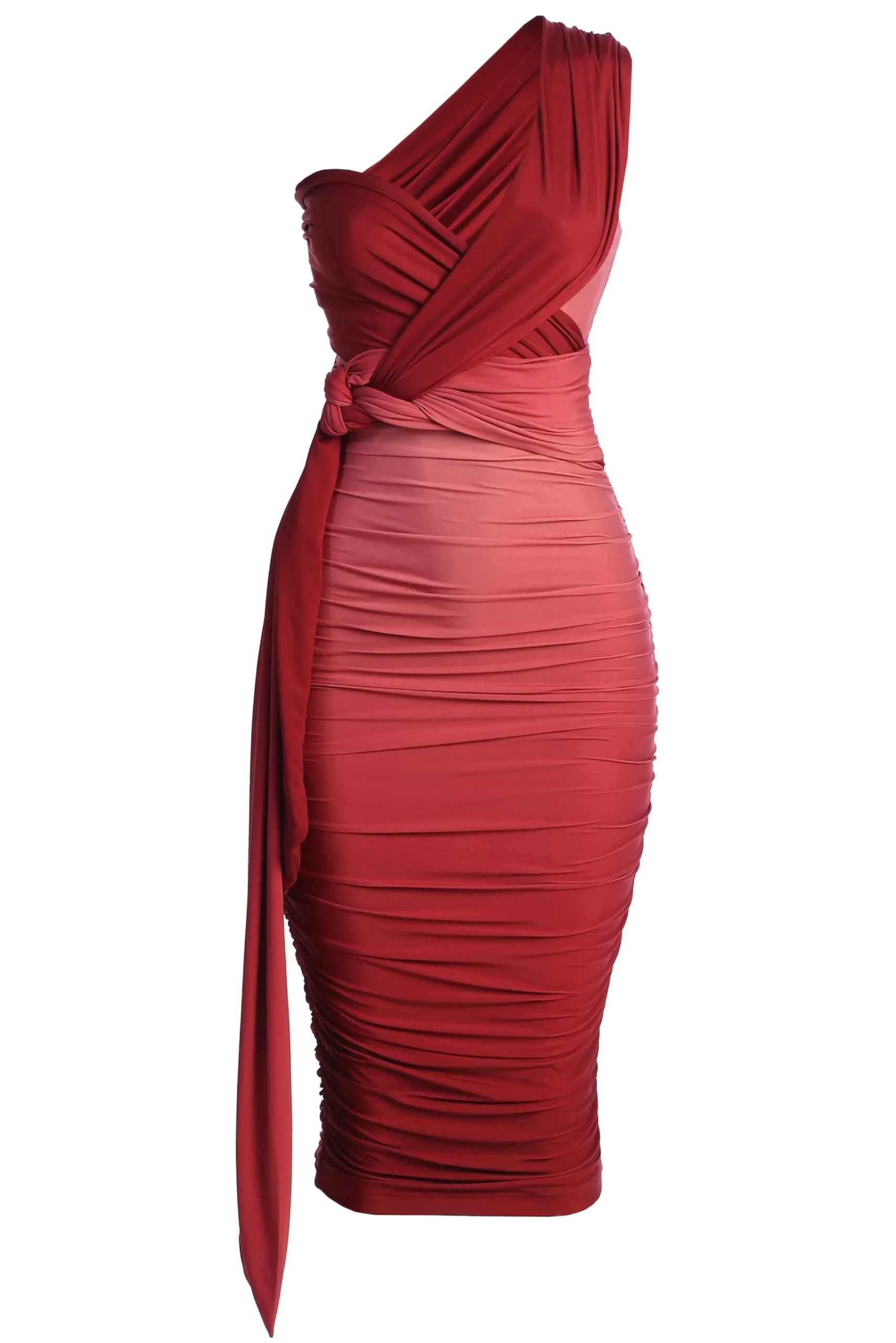 JLUXLABEL Pink Ombré Edge Of Romance Midi Dress