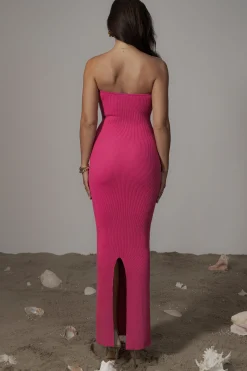 JLUXLABEL Pink Whisk Away Tube Maxi Dress