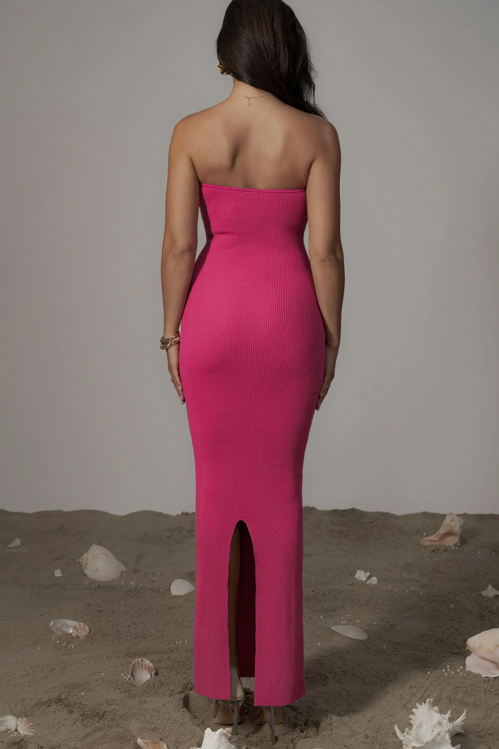 JLUXLABEL Pink Whisk Away Tube Maxi Dress