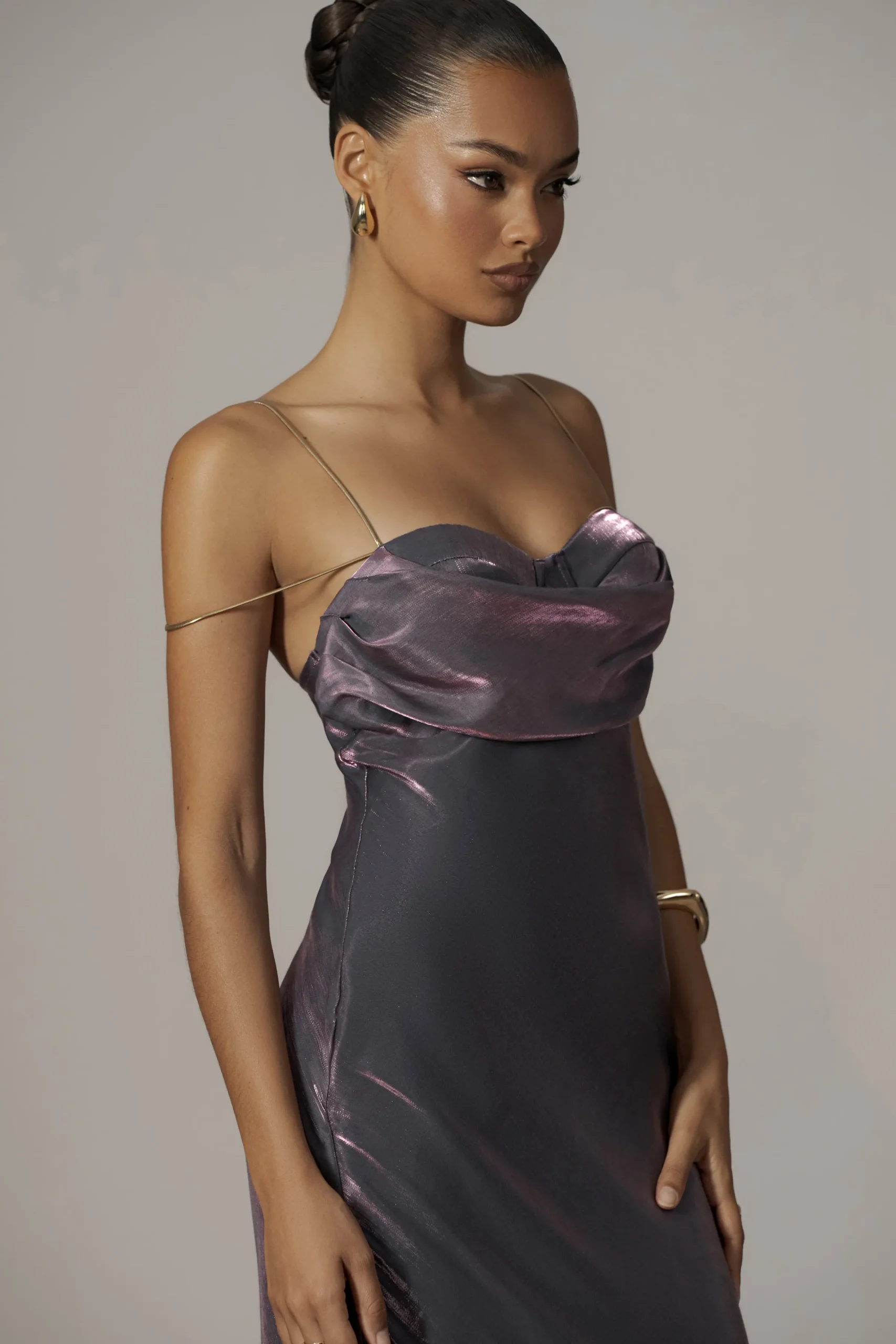 JLUXLABEL Purple Iridescent Visions Of You Dress