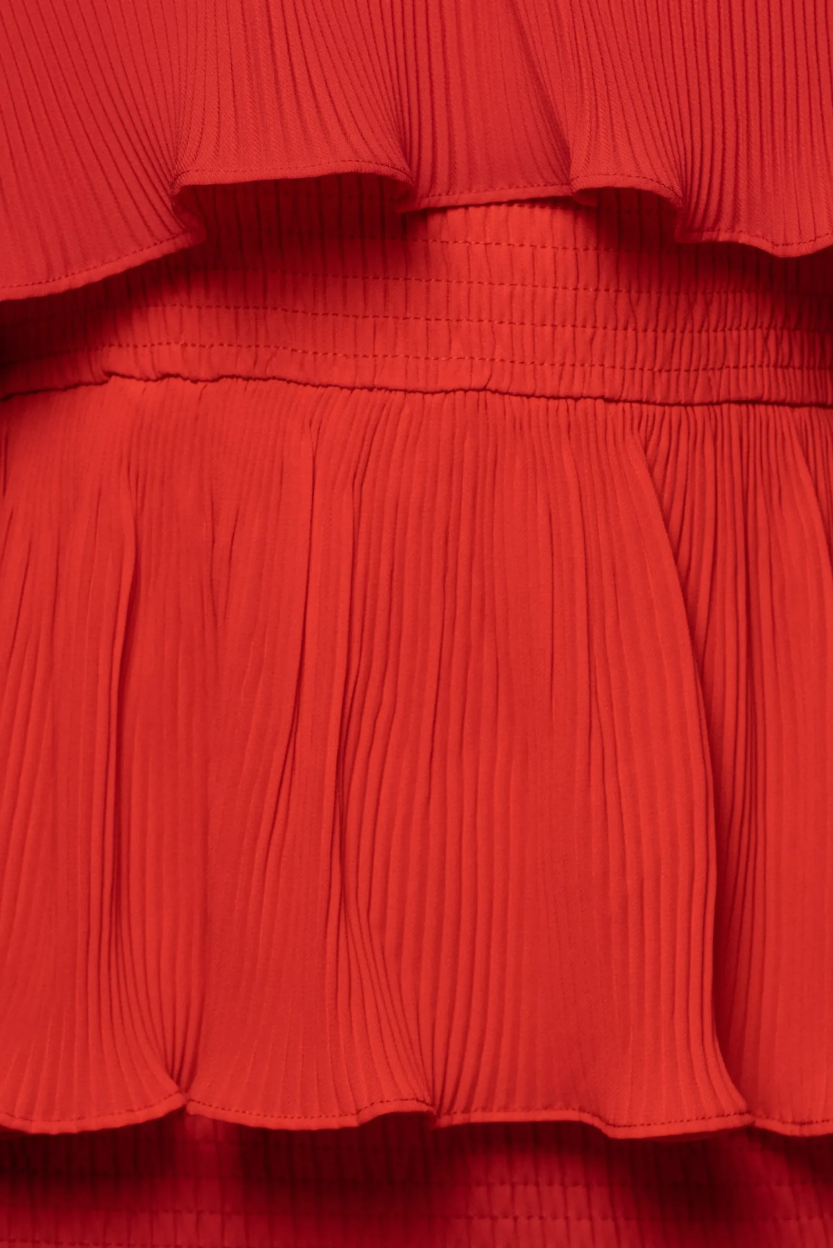 JLUXLABEL Red Casa Blanca Ruffle Dress