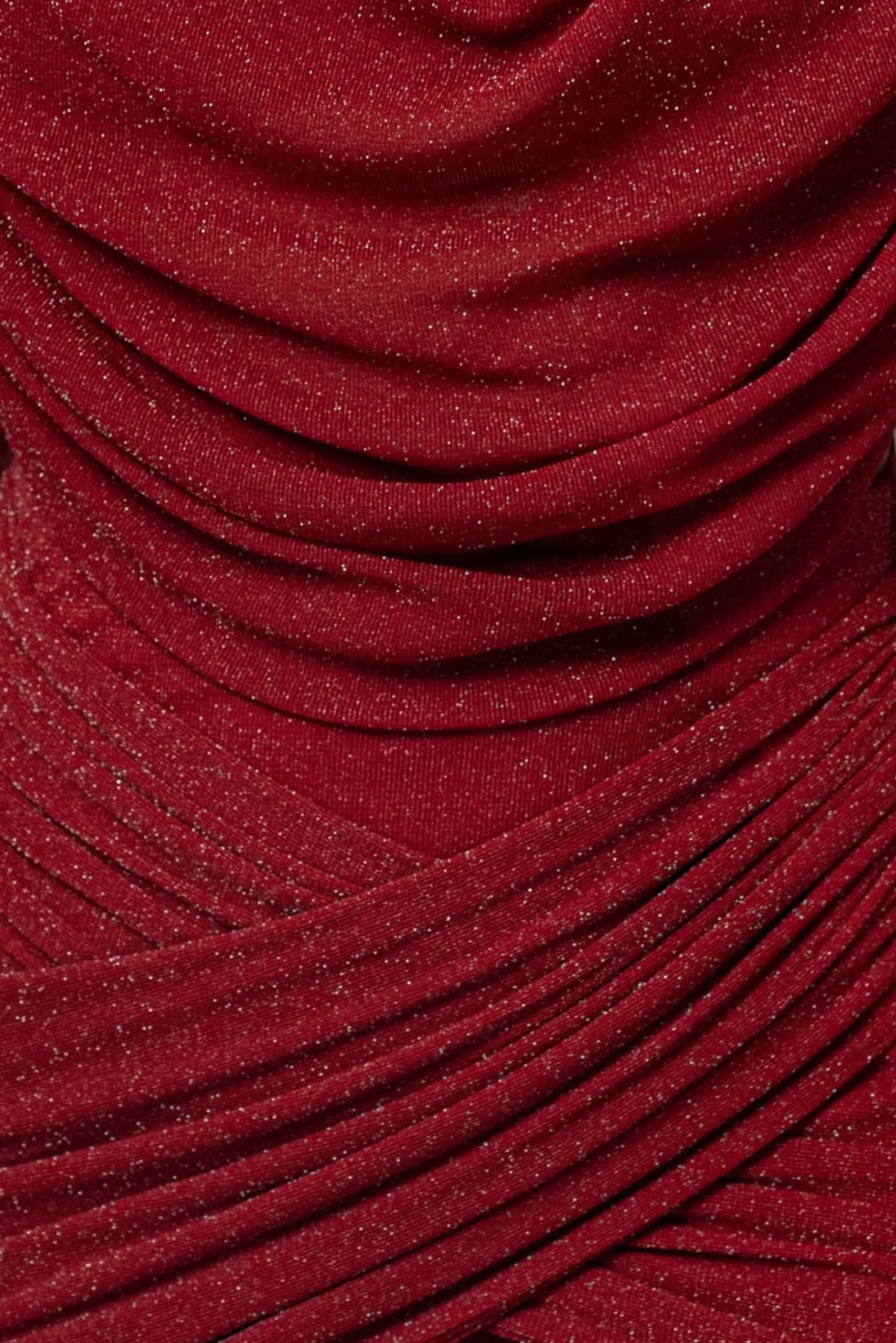 JLUXLABEL Red Divine Drape Skirt Set