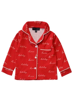 Kids JLUXLABEL Red Home For The Holidays Kids Pajama Set