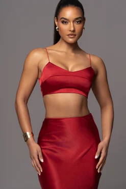 JLUXLABEL Red Isella 2-Piece Skirt Set