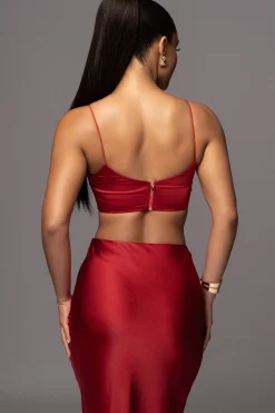 JLUXLABEL Red Isella 2-Piece Skirt Set
