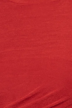 JLUXLABEL Red Kara Mock Neck Dress