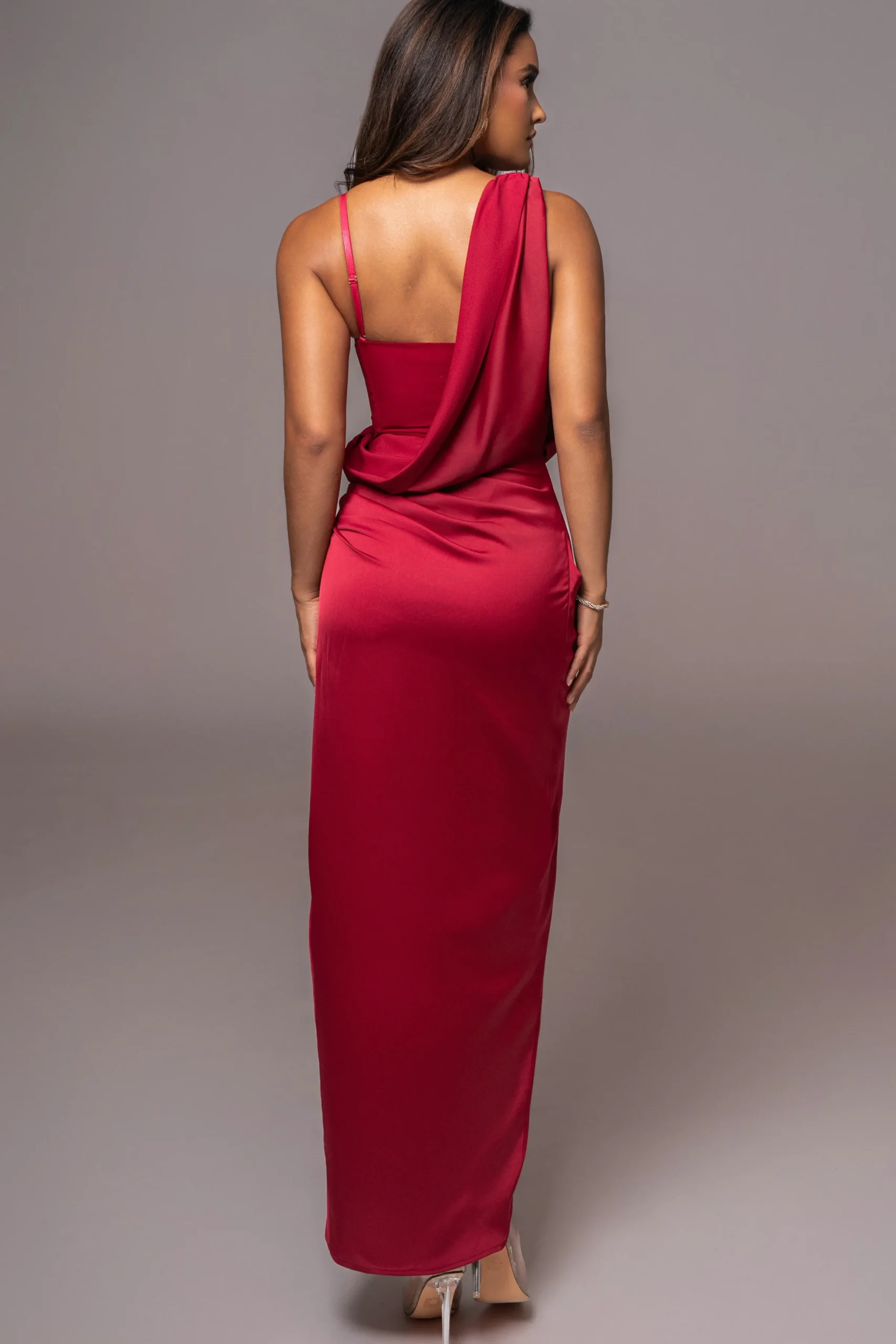 JLUXLABEL Red KRISTIANA SLIT DRESS