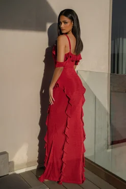 JLUXLABEL Red Maude Maxi Dress