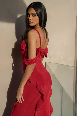 JLUXLABEL Red Maude Maxi Dress