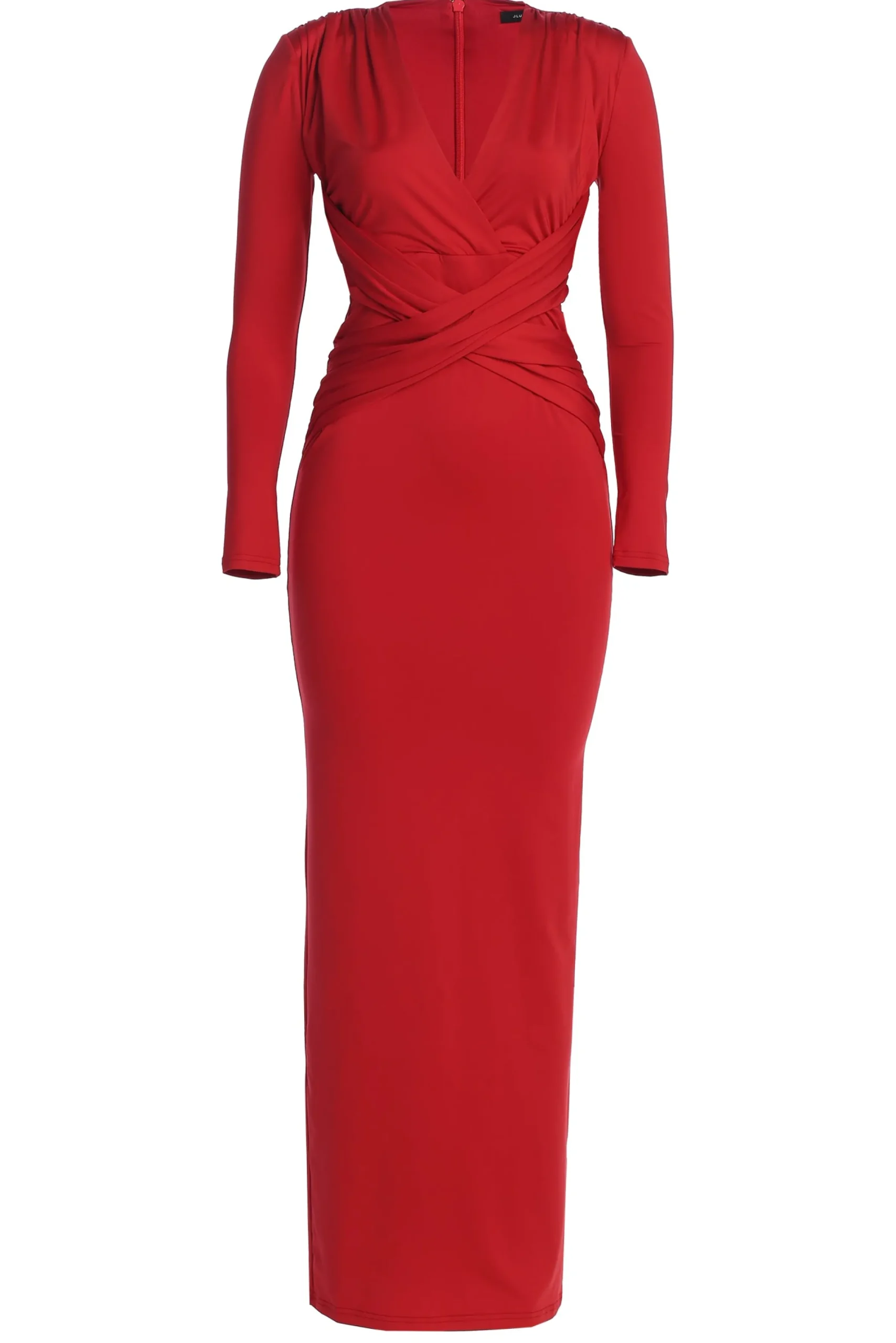 JLUXLABEL Red Rowan Plunge Maxi Dress