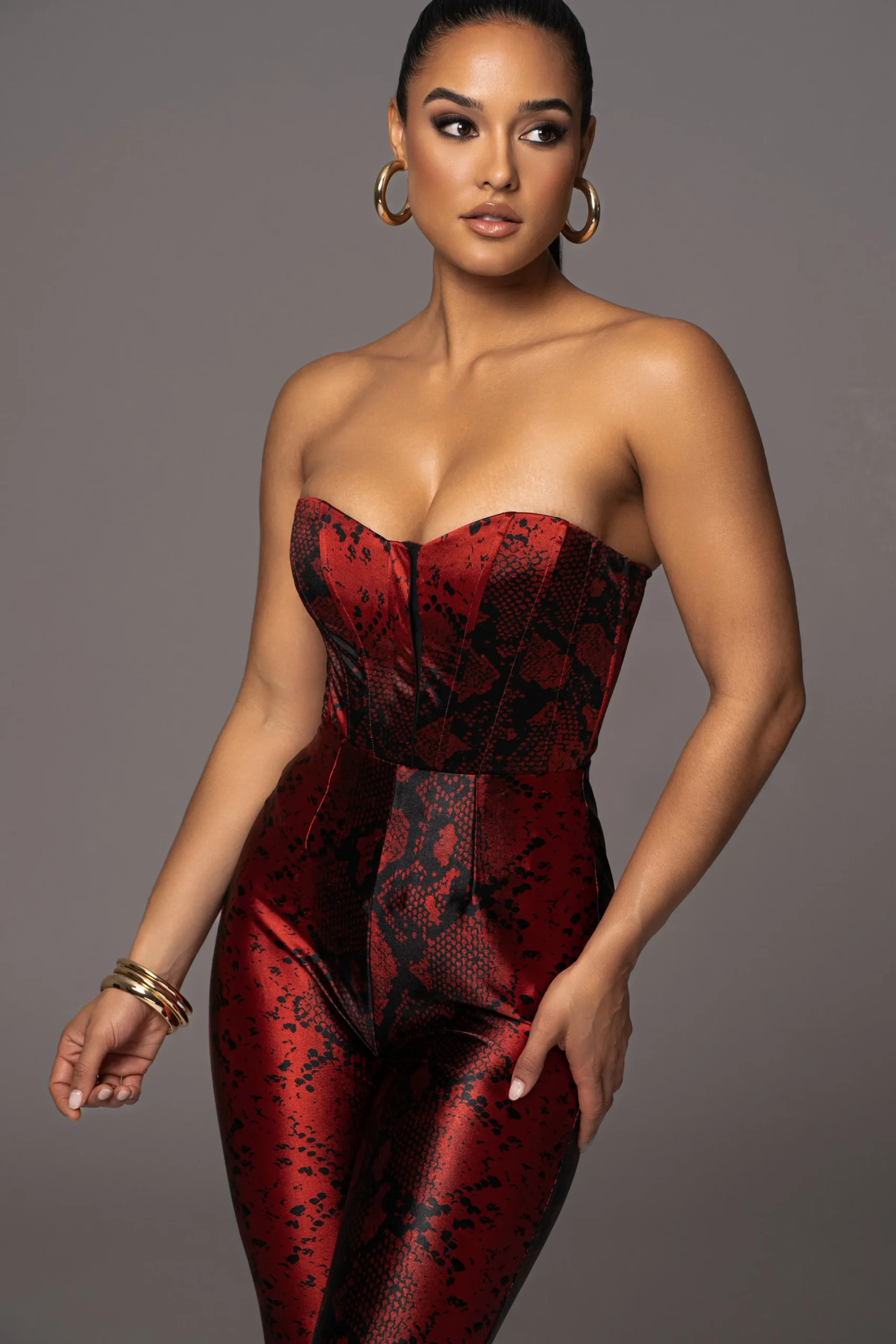 JLUXLABEL Red Stay the Night Corset