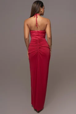 JLUXLABEL Red Tara Drape Skirt