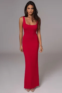 JLUXLABEL Red/Orange Keidi Reversible Maxi Dress
