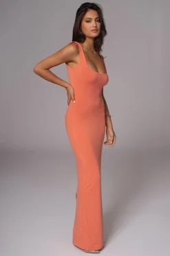 JLUXLABEL Red/Orange Keidi Reversible Maxi Dress