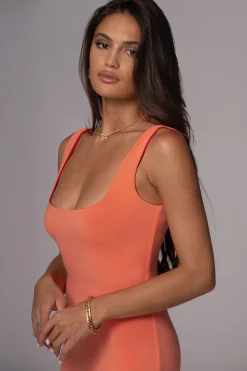JLUXLABEL Red/Orange Keidi Reversible Maxi Dress