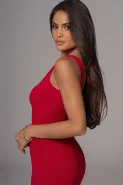 JLUXLABEL Red/Orange Keidi Reversible Maxi Dress