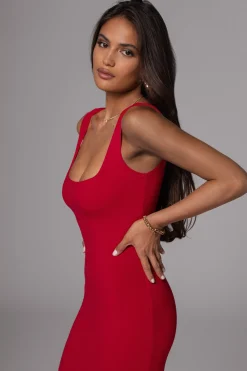 JLUXLABEL Red/Orange Keidi Reversible Maxi Dress