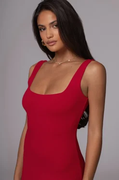 JLUXLABEL Red/Orange Keidi Reversible Maxi Dress