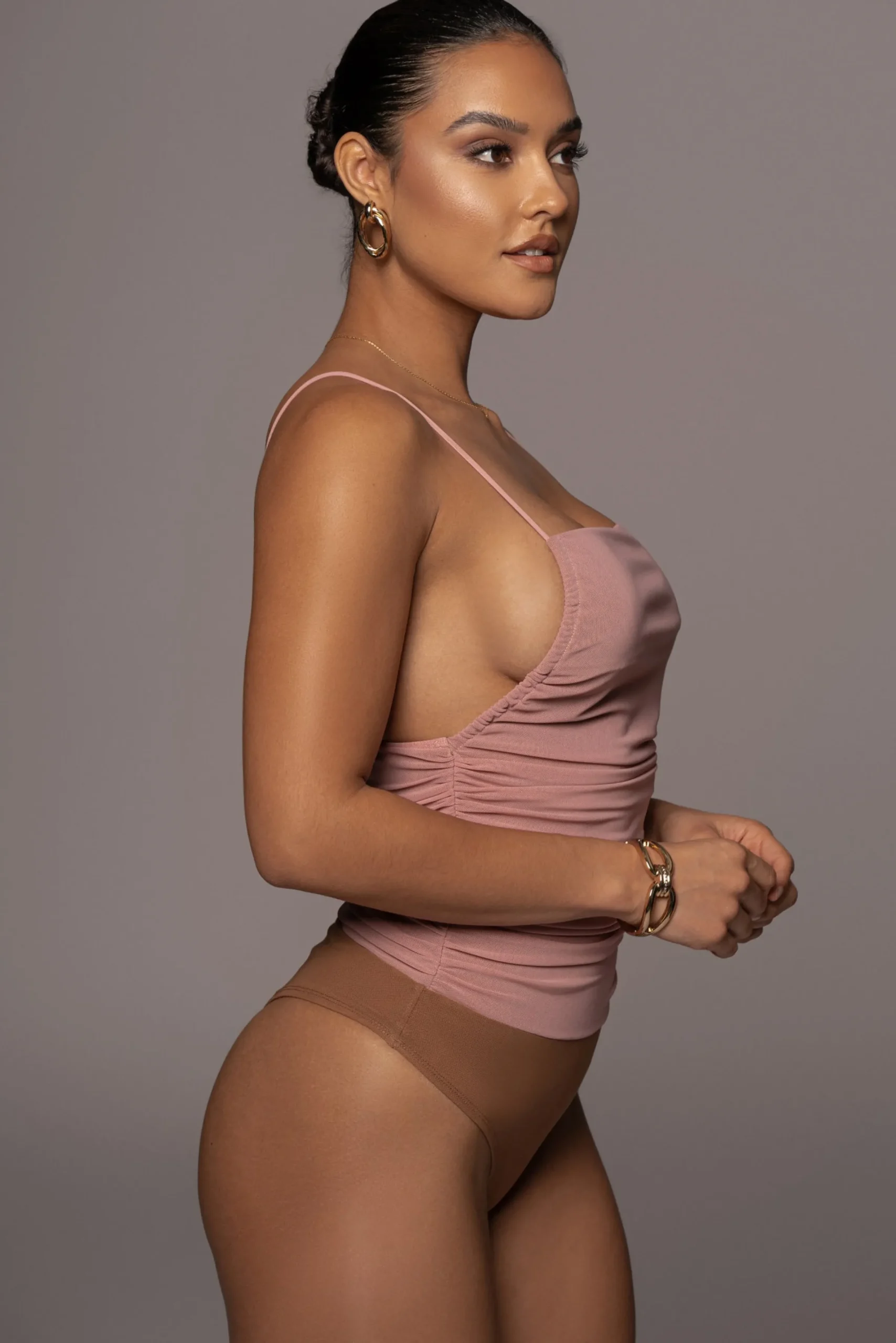 JLUXLABEL Rose Destrie Ruched Bodysuit