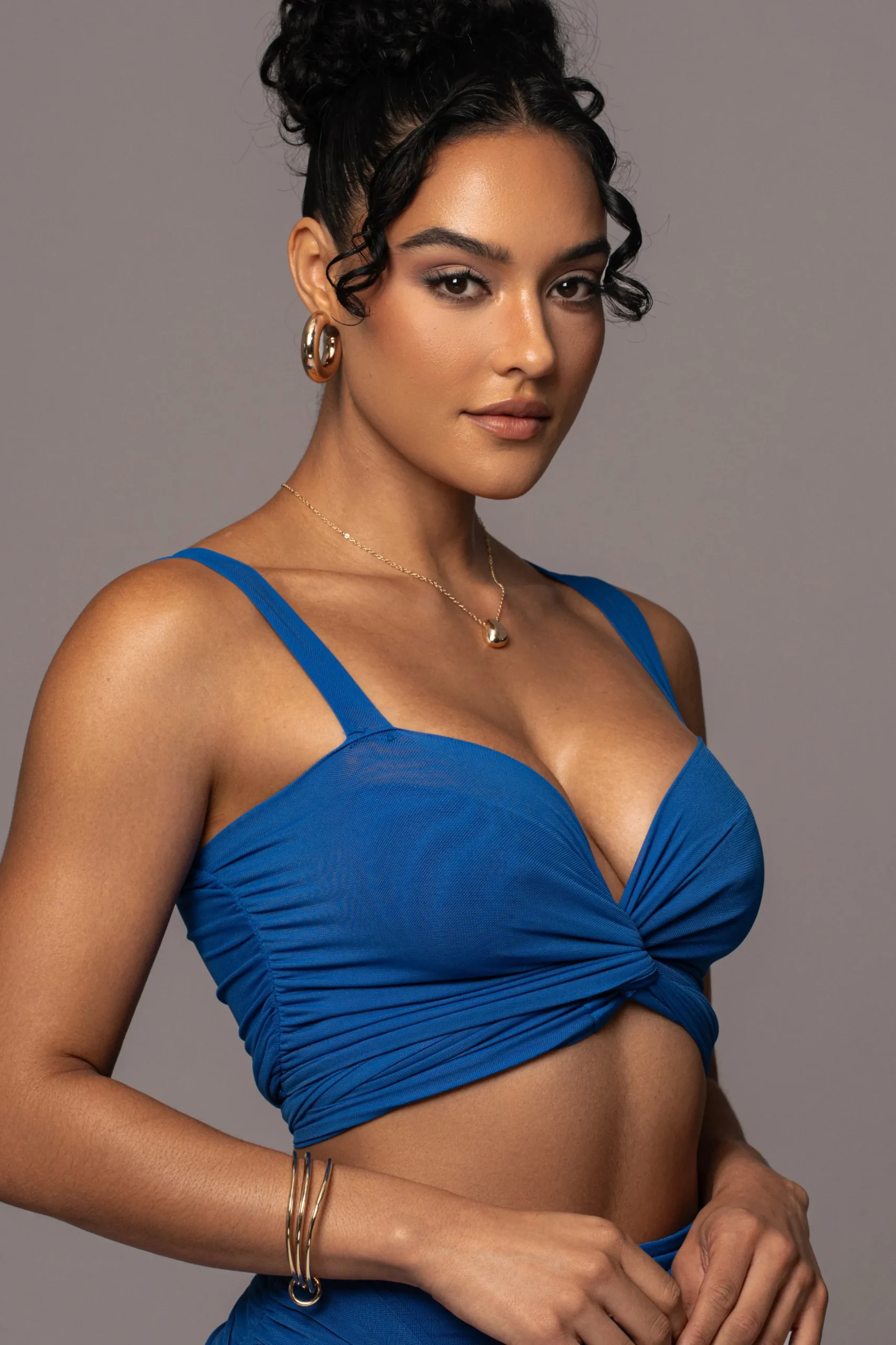 JLUXLABEL Royal Blue Extend Your Stay Skirt Set