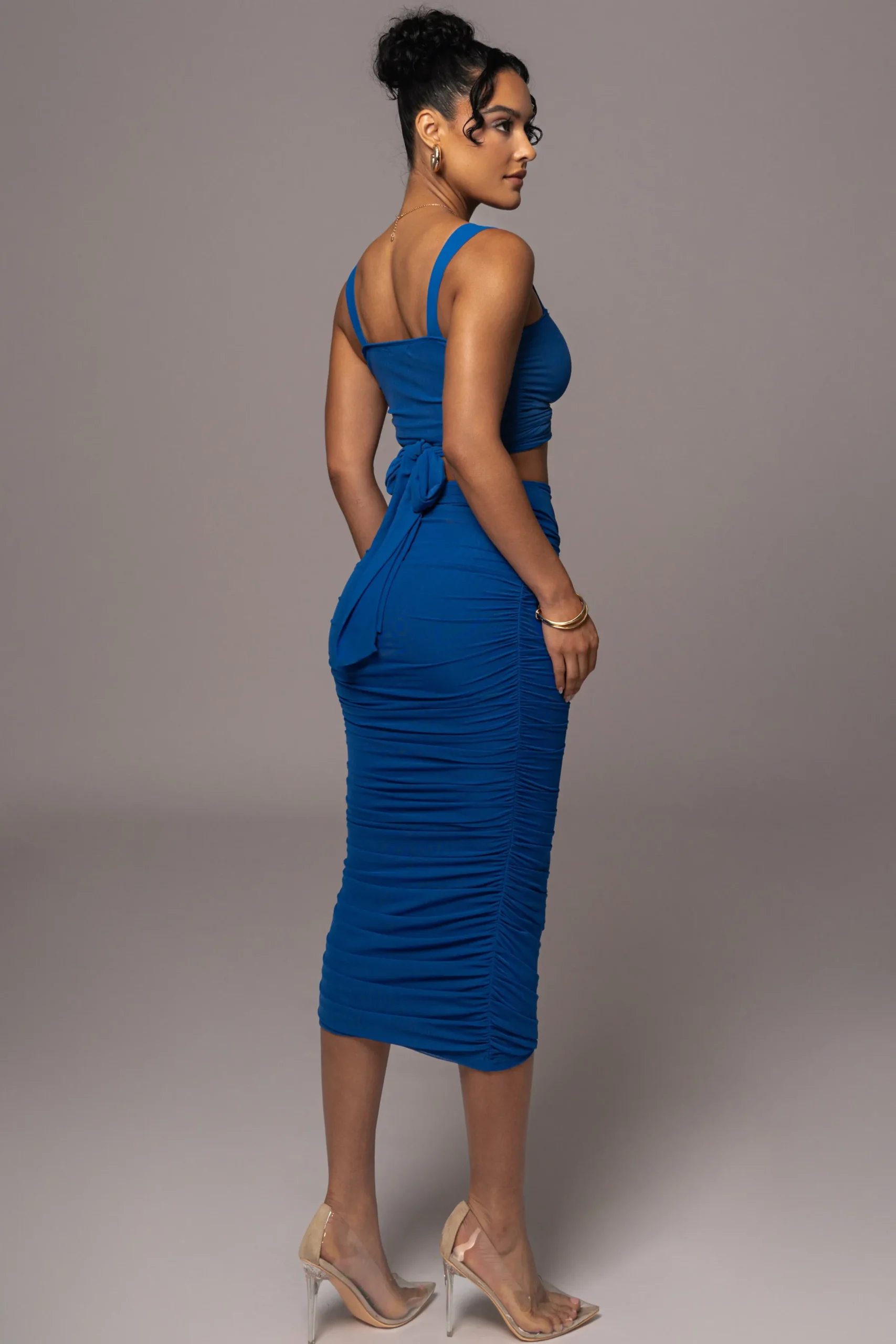 JLUXLABEL Royal Blue Extend Your Stay Skirt Set
