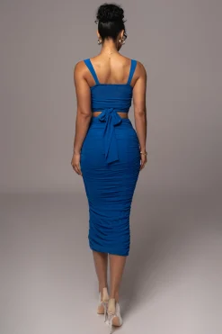 JLUXLABEL Royal Blue Extend Your Stay Skirt Set