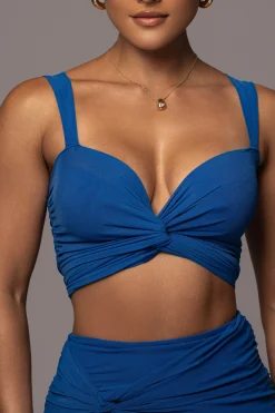 JLUXLABEL Royal Blue Extend Your Stay Skirt Set