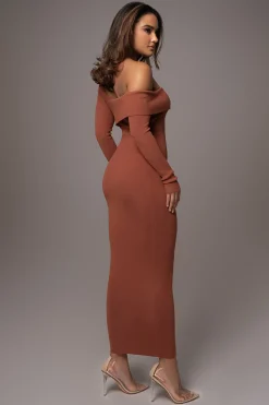 JLUXLABEL Rust Harper Knit Maxi Dress